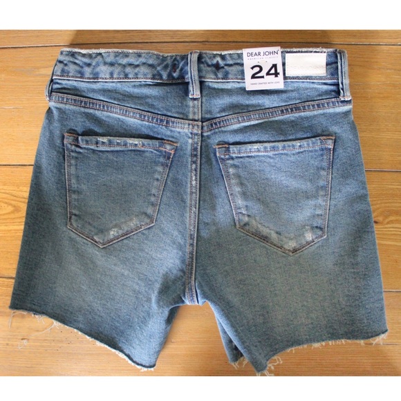 Dear John NWT Portobello Raw Hem Denim Cut Off Shorts 24 - Picture 6 of 10
